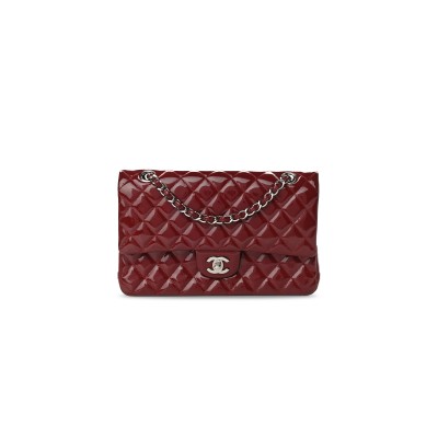 CHANEL PATENT CALFSKIN QUILTED MEDIUM DOUBLE FLAP 903130 (25*15*6cm)